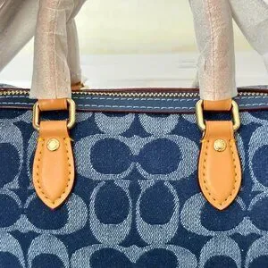 Coach | Bags | Coach Boston Bag Shoulder Handbag Mini Womens Denim